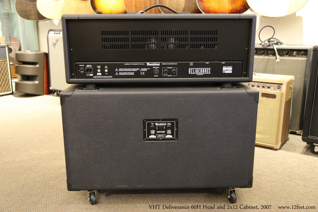 VHT Deliverance 60H Head and 2x12 Cabinet, 2007  Full Rear View
