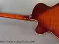 Victor Baker Thinline Archtop Electric, 2008 Full Rear View