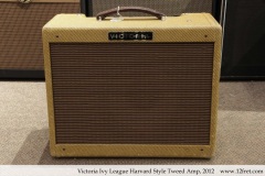 Victoria Ivy League Harvard Style Tweed Amp, 2012 Full Front View