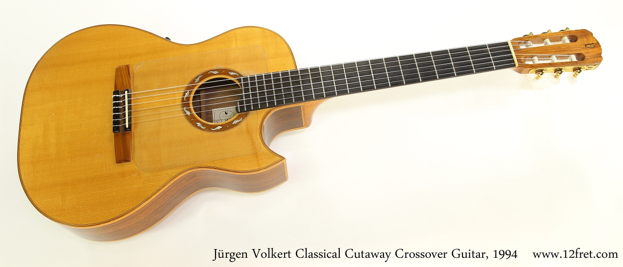 Jürgen Volkert Classical Cutaway Crossover Guitar, 1994 Full Front View