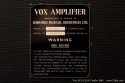 Vox AC10 2x10 Combo Amp 1965 plaque