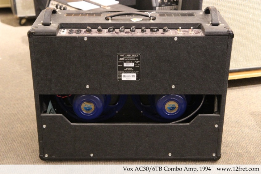 Vox AC30/6TB Combo Amp, 1994 Full Rear View
