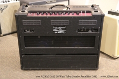 Vox AC30c2 2x12 30 Watt Tube Combo Amplifier, 2013  Full Rear View