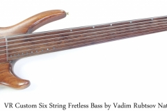 VR Custom Six String Fretless Bass by Vadim Rubtsov Natural, 1994 Full Front View