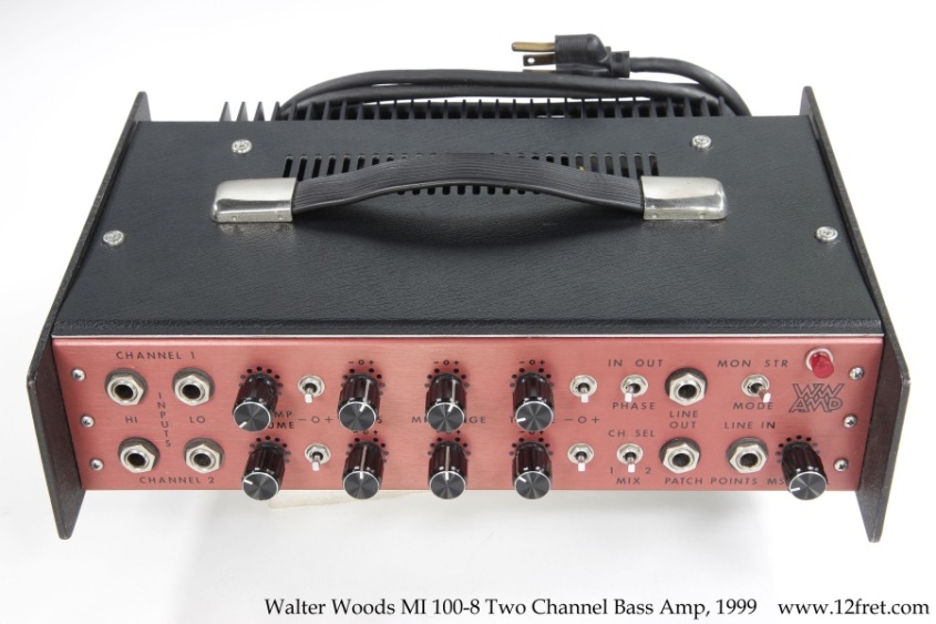 Walter Woods MI 100-8 Two Channel Bass Amp, 1999 Full Front View