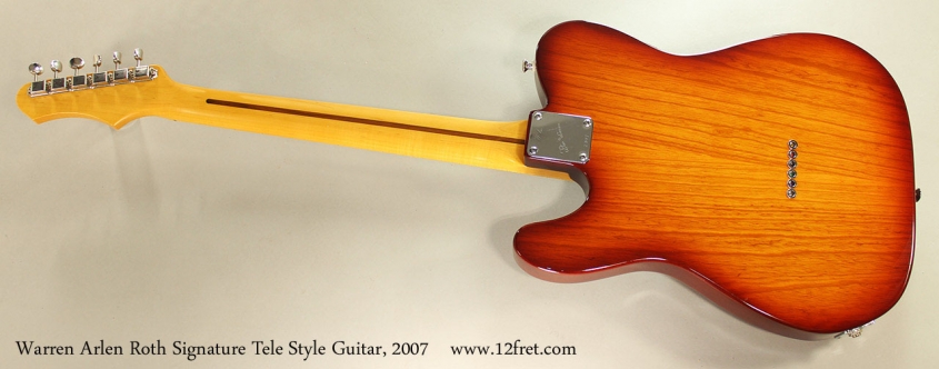 Warren Arlen Roth Signature Tele Style Guitar, 2007 Full Rear View