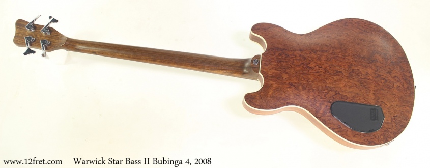 Warwick Star Bass II Bubinga 4, 2008 Full Rear View