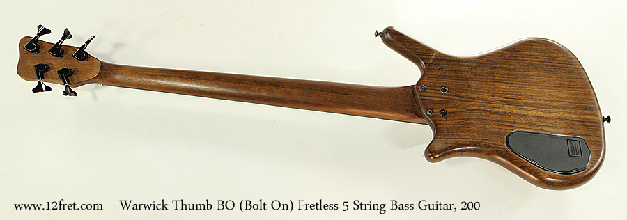 Warwick Thumb BO Bolt On Fretless 5 String Bass Guitar 2002 www