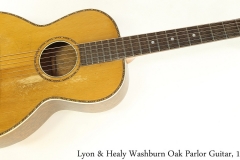 Lyon & Healy Washburn Oak Parlor Guitar, 1920s Full Front View