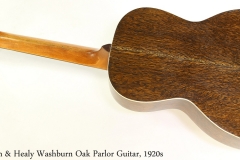 Lyon & Healy Washburn Oak Parlor Guitar, 1920s Full Rear View