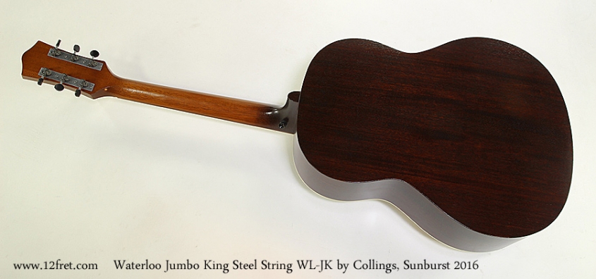 Waterloo Jumbo King Steel String WL-JK by Collings, Sunburst 2016 Full Rear View
