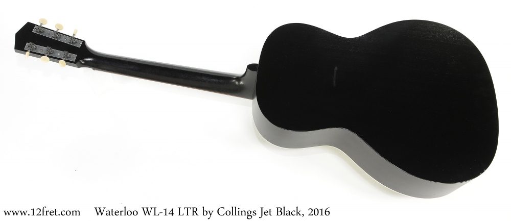 Waterloo WL-14 LTR by Collings Jet Black, 2016 Full Rear View