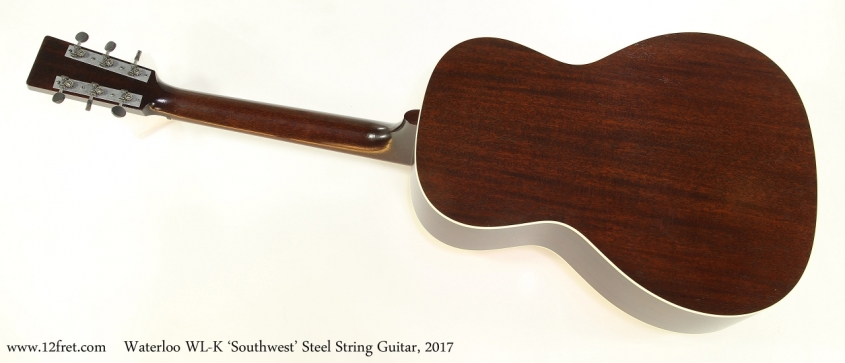 Waterloo WL-K 'Southwest' Steel String Guitar, 2017  Full Rear View