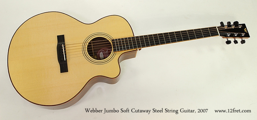 Webber Jumbo Soft Cutaway Steel String Guitar, 2007 Full Front View