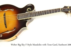 Weber Big Sky F Style Mandolin with Tone-Gard, Sunburst 2000 Full Front View