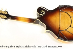 Weber Big Sky F Style Mandolin with Tone-Gard, Sunburst 2000 Full Rear View