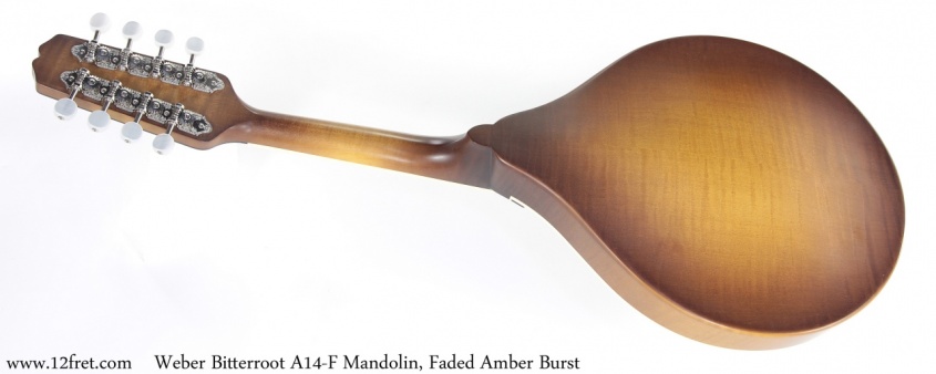 Weber Bitterroot A14-F Mandolin, Faded Amber Burst Full Rear View