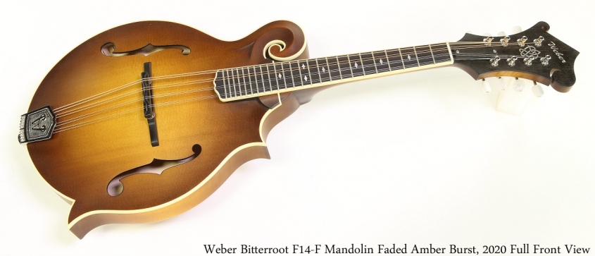 Weber Bitterroot F14-F Mandolin Faded Amber Burst, 2020 Full Front View