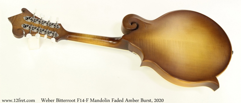 Weber Bitterroot F14-F Mandolin Faded Amber Burst, 2020 Full Rear View