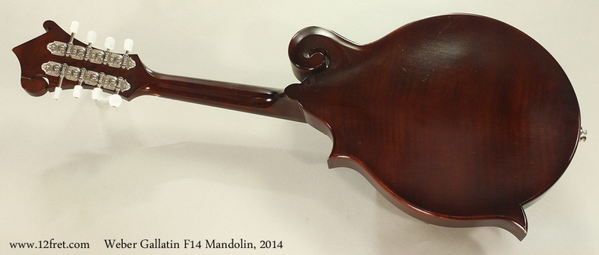 Weber Gallatin F14 Mandolin, 2014 Full Rear View