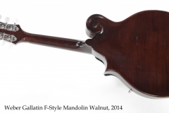 Weber Gallatin F-Style Mandolin Walnut, 2014 Full Rear View