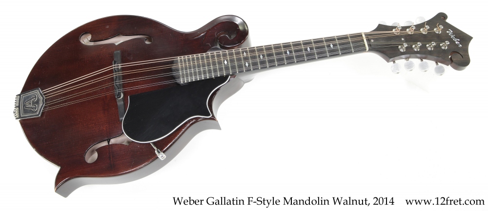 Weber Gallatin F-Style Mandolin Walnut, 2014 Full Front View