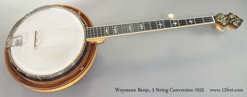 Weymann Banjo 5 String Conversion 1925 full front view