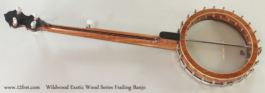 Wildwood Exotic Wood Series Frailing Banjo Full Rear View