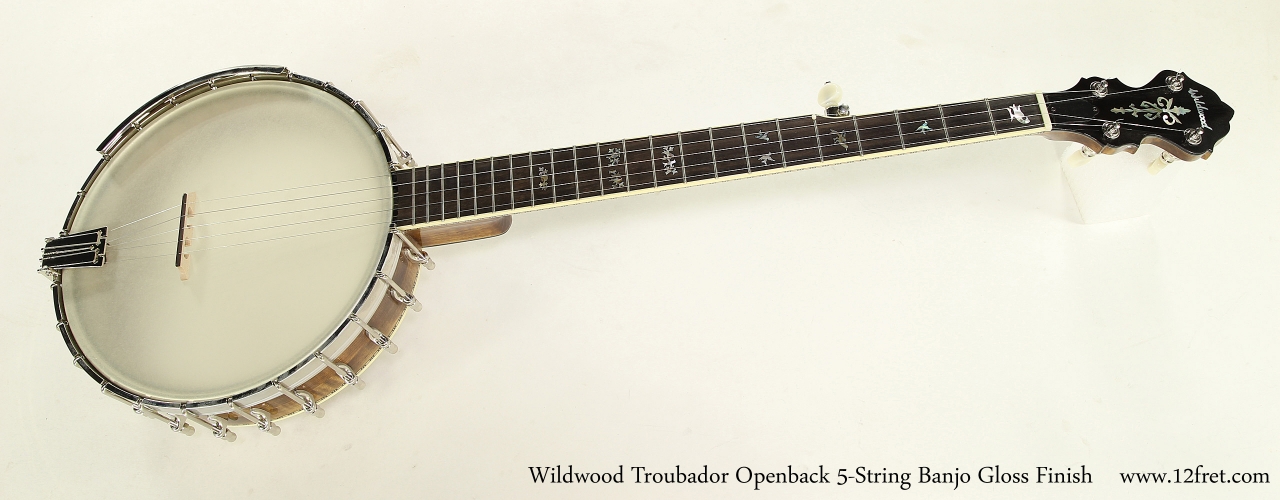 Wildwood Troubador Openback 5-String Banjo Gloss Finish  Full Front View