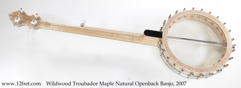 Wildwood Troubador Maple Natural Openback Banjo, 2007 Full Rear View