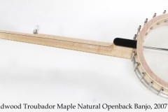 Wildwood Troubador Maple Natural Openback Banjo, 2007 Full Rear View