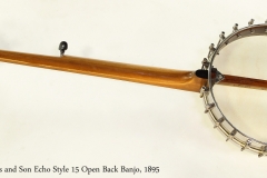 Williams and Son Echo Style 15 Open Back Banjo, 1895  Full Rear View