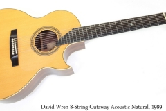David Wren 8-String Cutaway Acoustic Natural, 1989 Full Front View