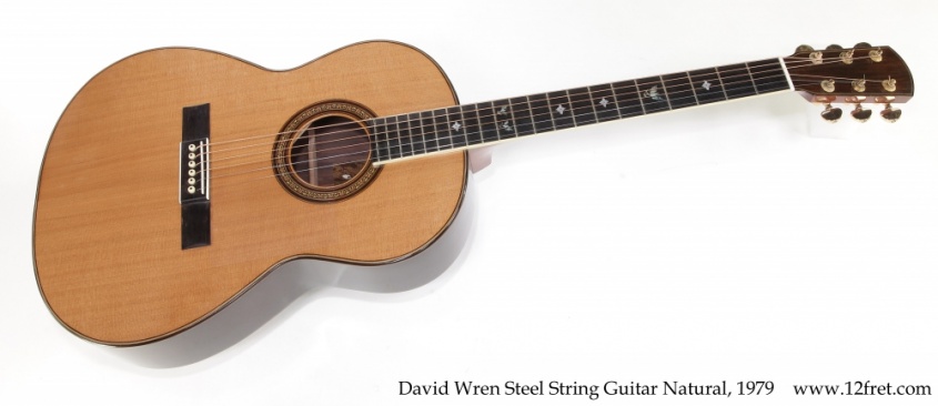 David Wren Steel String Guitar Natural, 1979 Full Front View