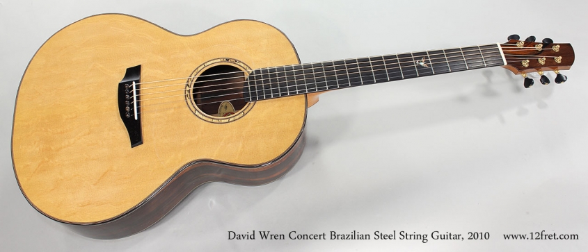 David Wren Concert Brazilian Steel String Guitar, 2010 Full Front View