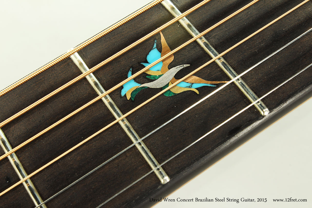 David Wren Concert Brazilian Steel String Guitar, 2015 Inlay View
