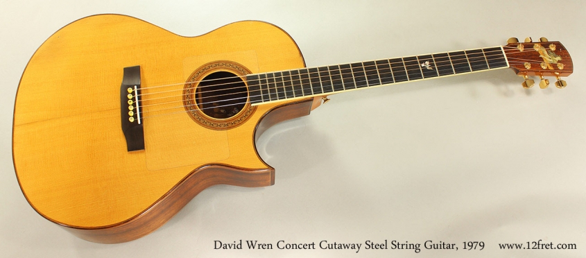 David Wren Concert Cutaway Steel String Guitar, 1979 Full Front View