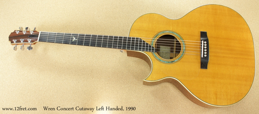 Wren Concert Cutaway Left-Handed 1990 full front view