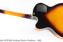 Yamaha AEX1500 Archtop Electric Sunburst,  1995 Full Rear View