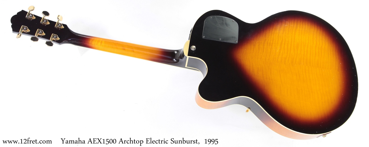 Yamaha AEX1500 Archtop Electric Sunburst,  1995 Full Rear View