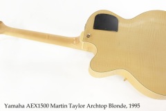 Yamaha AEX1500 Martin Taylor Archtop Blonde, 1995 Full Rear View