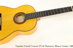 Yamaha Grand Concert FC10 Flamenco Blanca Guitar, 1983   Full Front View