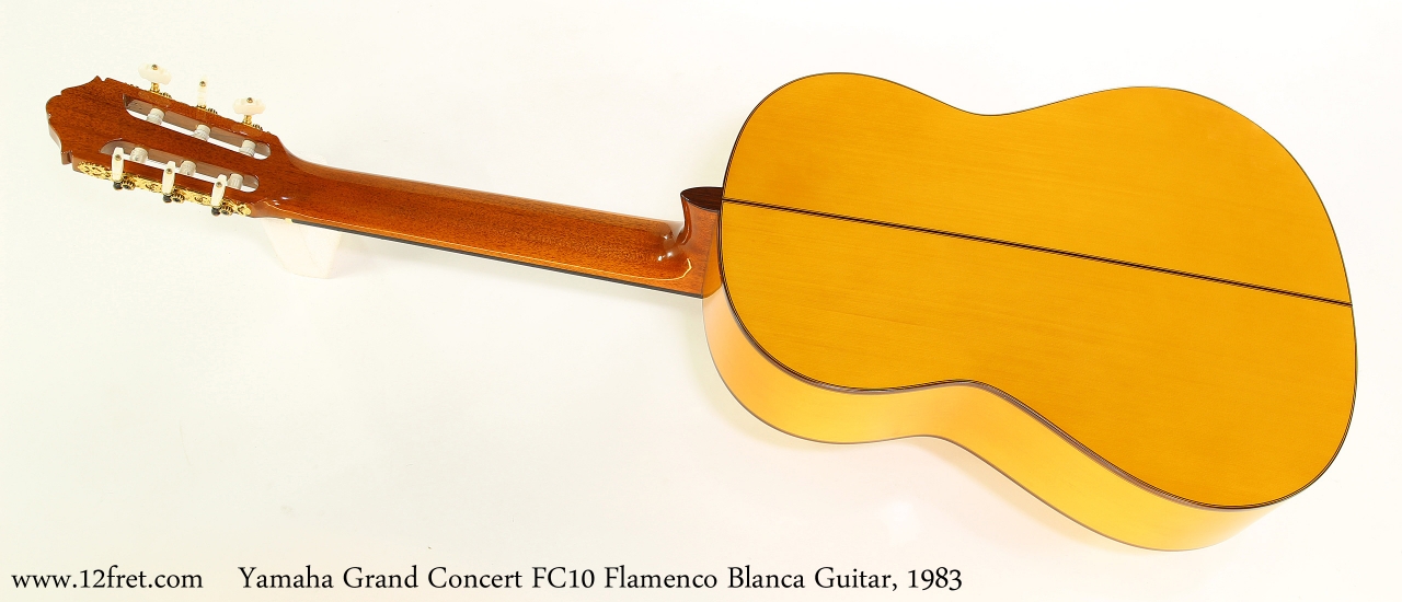 Yamaha Grand Concert FC10 Flamenco Blanca Guitar, 1983   Full Rear View