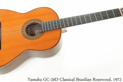 Yamaha GC-20D Classical Brazilian Rosewood, 1972 Full Front View