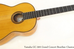 Yamaha GC-20A Grand Concert Brazilian Classical, 1982   Full Front View