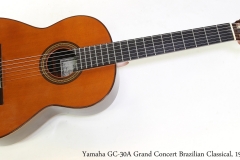 Yamaha GC-30A Grand Concert Brazilian Classical, 1982   Full Front View