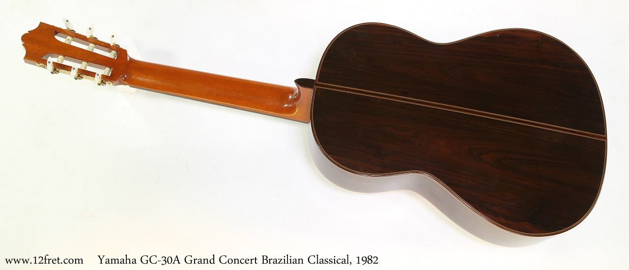 Yamaha GC-30A Grand Concert Brazilian Classical, 1982   Full Rear VIew