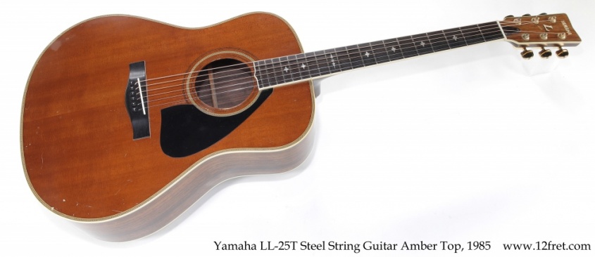 Yamaha LL-25T Steel String Guitar Amber Top, 1985 Full Front View