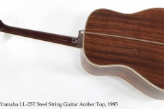 Yamaha LL-25T Steel String Guitar Amber Top, 1985 Full Rear View