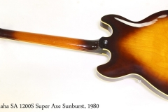 Yamaha SA 1200S Super Axe Sunburst, 1980 Full Rear View